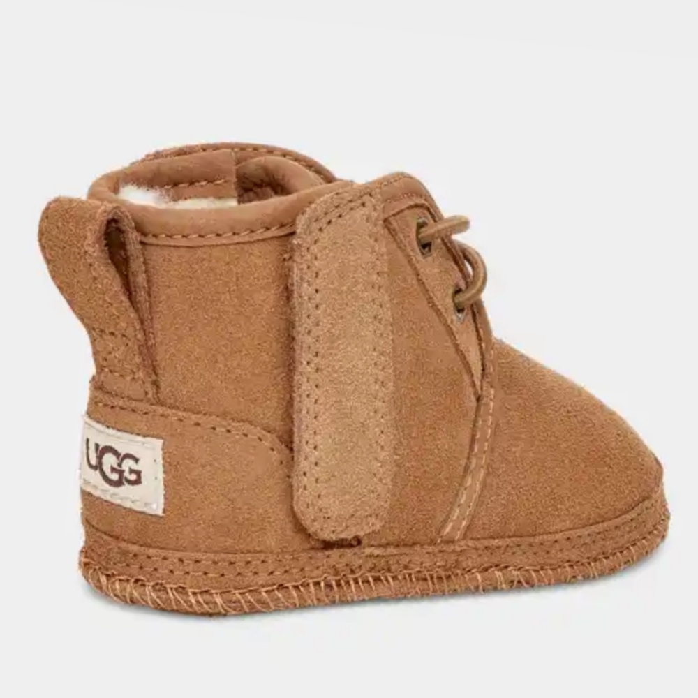 Infant Boy Girl 0/1 (0-6 Months) UGG Leather Chestnut Brown Neumel Boots Booties